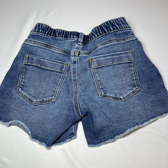 J Crew CrewCuts Girls Denim Size 8 Shorts Cutoff Button Zip Blue - Picture 6 of 6